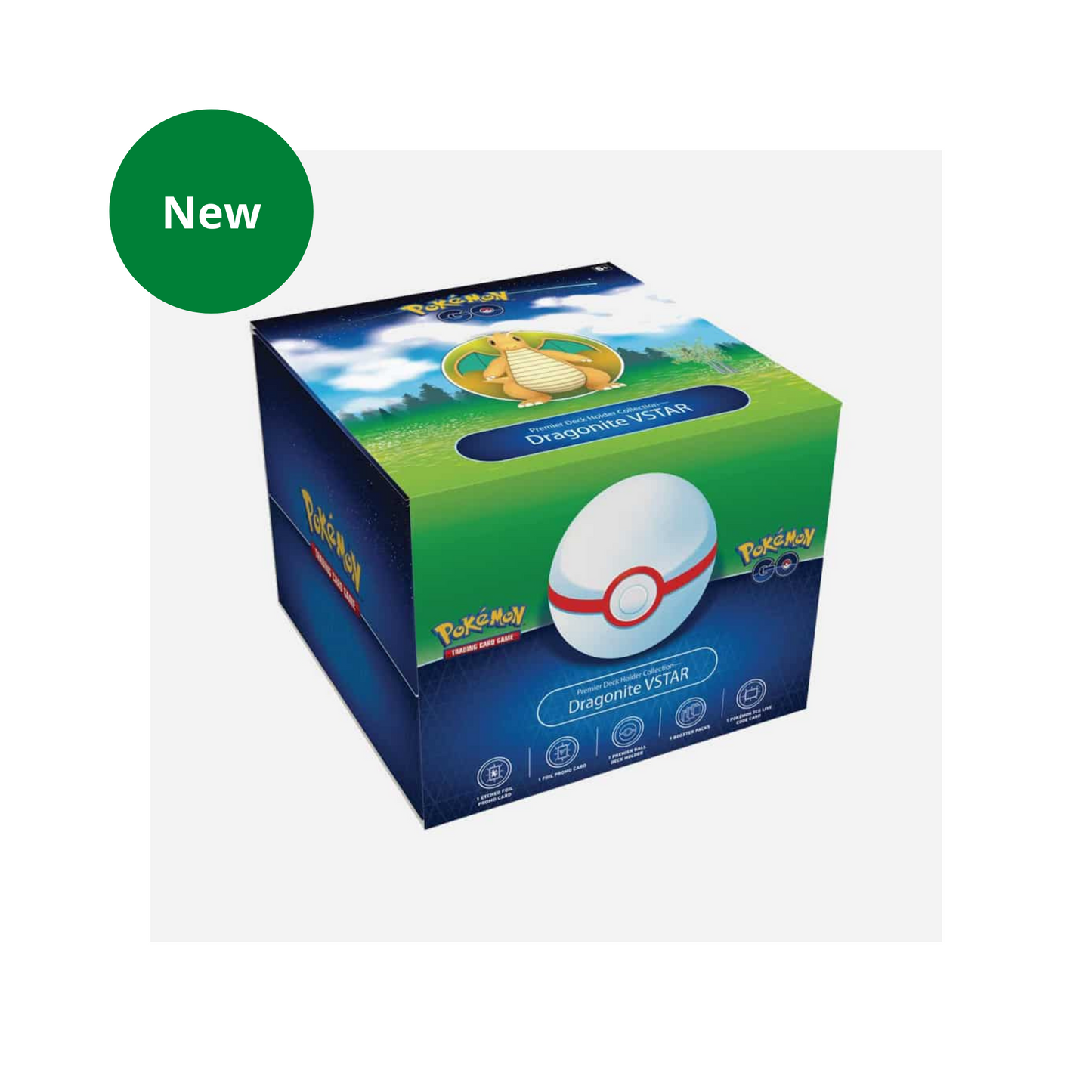 Pokémon Go Premier Deck Dragonite Deck Holder Collection Vstar Box – Official Pokémon TCG Product