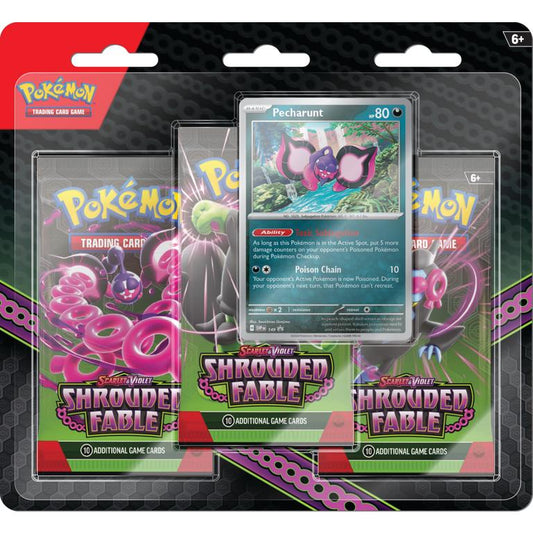 Pokémon Scarlet & Violet Shrouded Fable 3-Pack Blister Pack - 12 Pack Box – Official Pokémon TCG Product