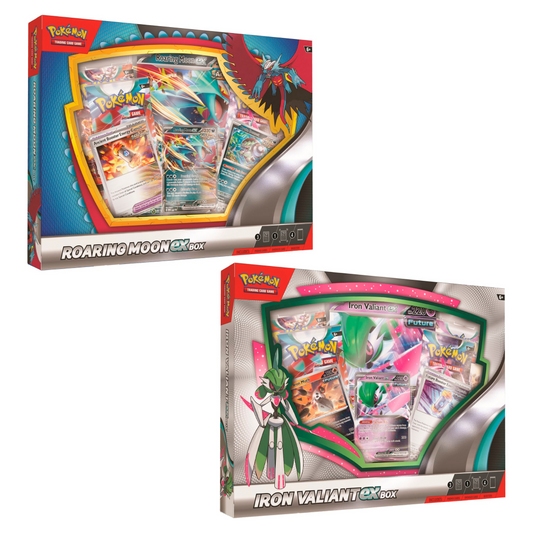 Pokémon Roaring Moon/Iron Valiant EX 6 Box Case – Official Pokémon TCG Product
