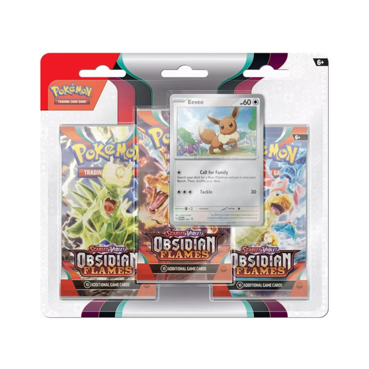 Pokémon Scarlet & Violet Obsidian Flames 3 Pack Blister Pack 24 Pack Box – Official Pokémon TCG Product
