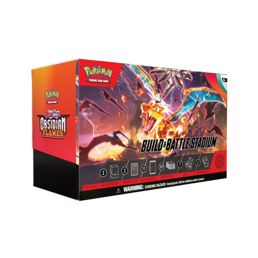 Pokémon Scarlet & Violet Obsidian Flames Build & Battle Stadium Box – Official Pokémon TCG Product